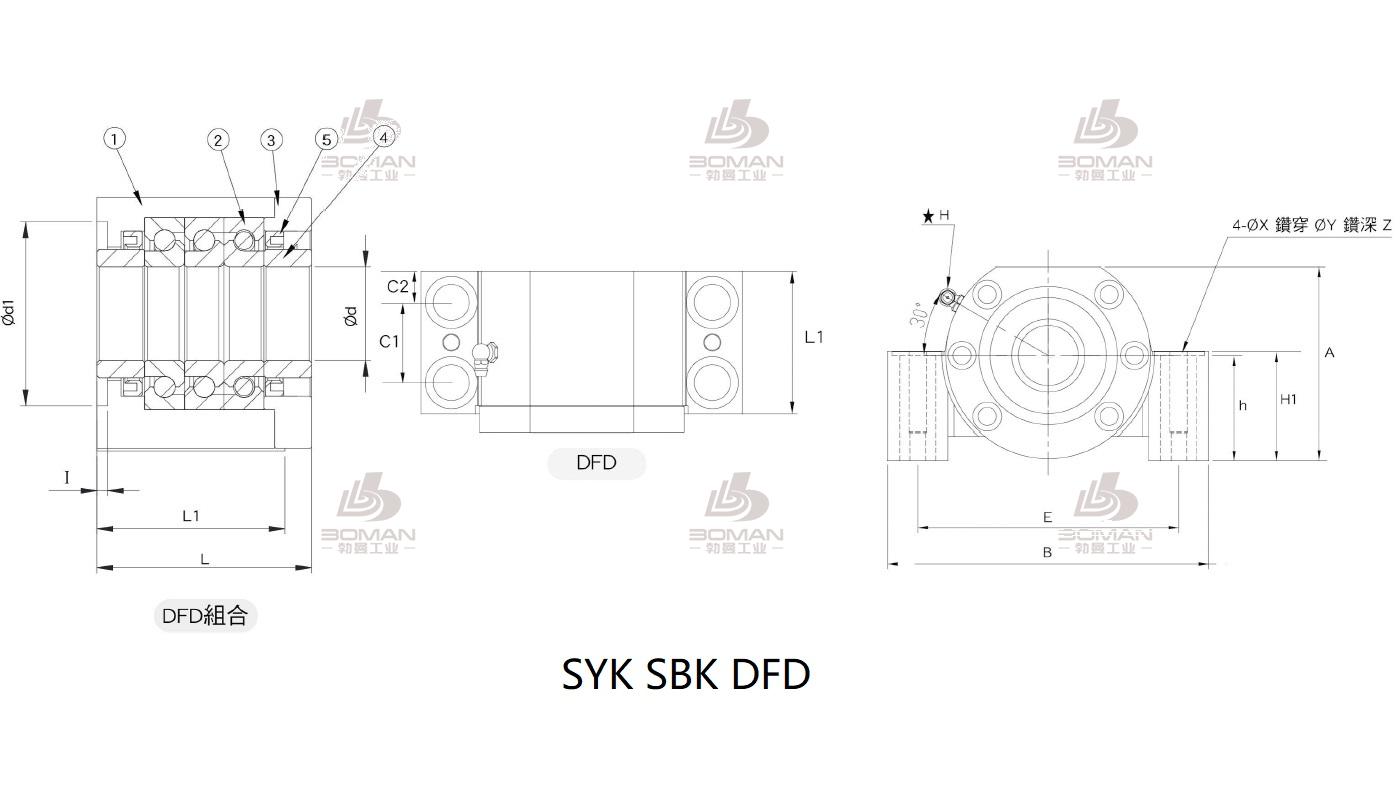 SYK MBA/10-C syk丝杆固定端和支撑端